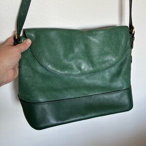 Kate Spade Saturday Forest Green Leather Crossbody Shoulder Bag